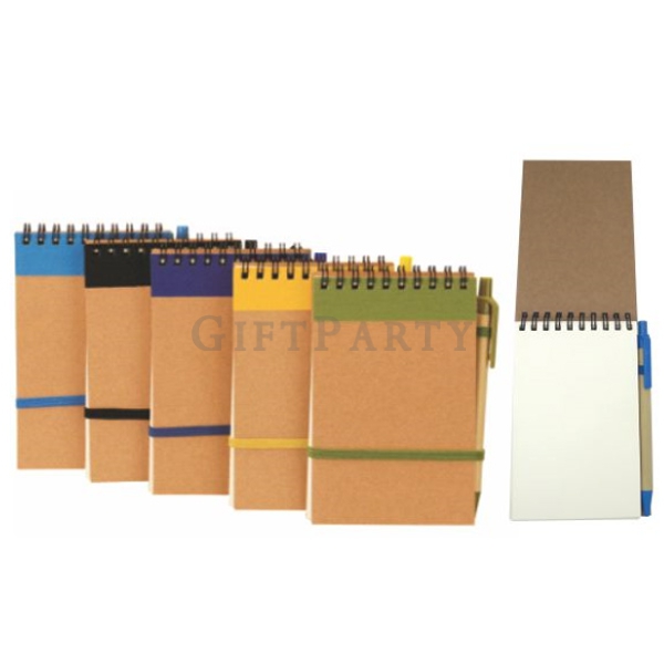 環保筆記本+筆,牛皮筆記本,禮品,文具禮品