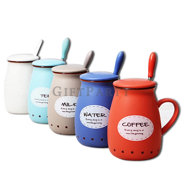 [SE4080775CR25]啞光牛奶瓷杯+湯匙Matte milk porcelain cup + spoon