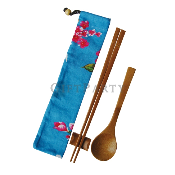 環保餐具,木筷,花布袋,禮品,環保餐具,禮贈品,花布束口袋環保筷木筷餐具組