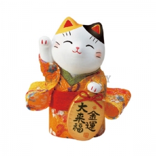 錦彩小判招財貓(金運)