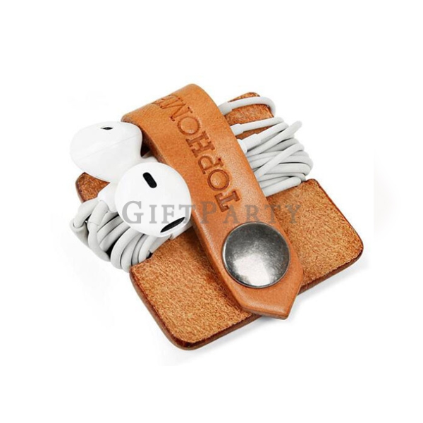 客製3C贈品,禮品,廣告贈品,企業贈品,客製皮革捲線器-PU皮革捲線器