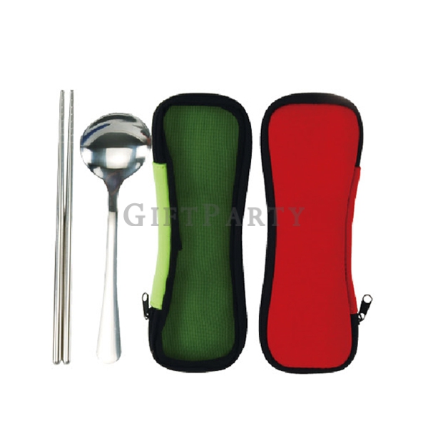餐具組,環保袋,禮品,環保禮品,環保贈品,禮贈品,股東會紀念品,百貨贈品,銀行贈品,304透氣網餐包二件組304 stainless steel breathable cutlery set two-
