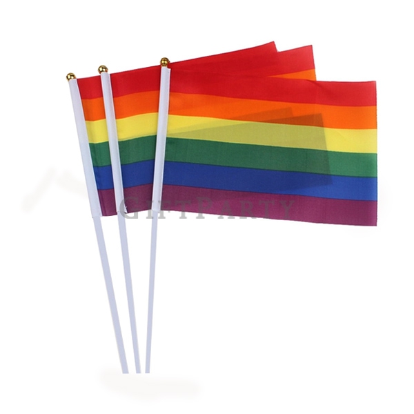 同志遊行,彩虹旗,-彩虹旗手搖旗織,Rainbow flag