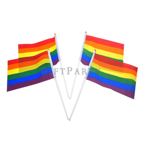 同志遊行,彩虹旗,-彩虹旗手搖旗織,Rainbow flag