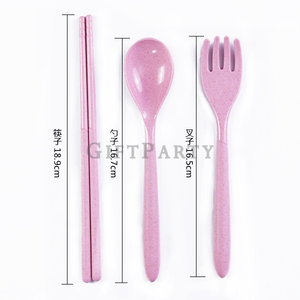 小麥餐具組,餐具組,Wheat Straw Cutlery Set,小麥秸秆餐具盒三件組3