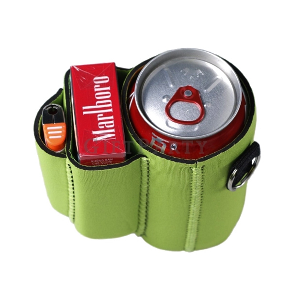 Beer Can Sleeve Neoprene With Cigarette and Lighter Holder,啤酒禮品,啤酒贈品,海尼根贈品,男性贈品,潛水布啤酒罐套(附香菸,打火機口袋),禮