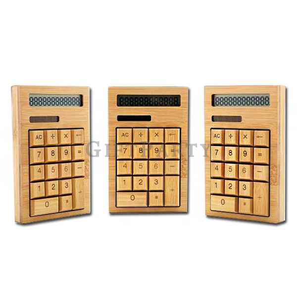 Electronic calculator + pen gift set,禮品,贈品,禮盒套裝,竹制計算機+筆禮盒組