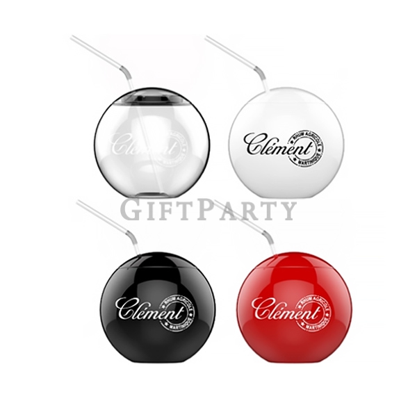 round ball shaped sluch yard cup with straw​​​​​​​,圓球造型,圓球杯,啤酒贈品,啤酒紀念品,客製化禮品,650ml圓球塑料杯帶吸管