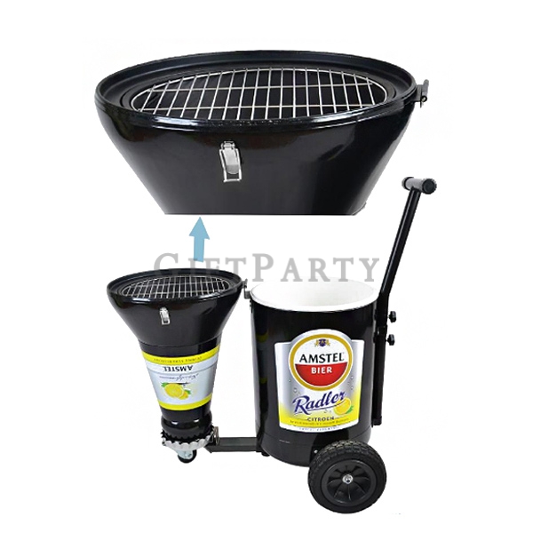 啤酒冰桶,造型贈品,客製化禮品,品牌周邊,行銷活動贈禮,啤酒造型冰桶+烤肉架推車