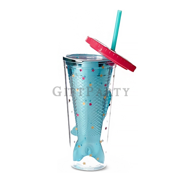 時尚造型杯,星巴克杯,12oz美人魚吸管杯,魚造型杯,魚造型禮品,vogue贈品,百貨贈品,Advertising gifts, promotional gifts, custom LOGO gift