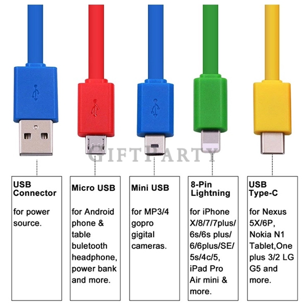 Climbing hook sytle 6in1 charging cable,登山扣6in1USB充電傳輸線,Advertising gifts, promotional gifts, custom