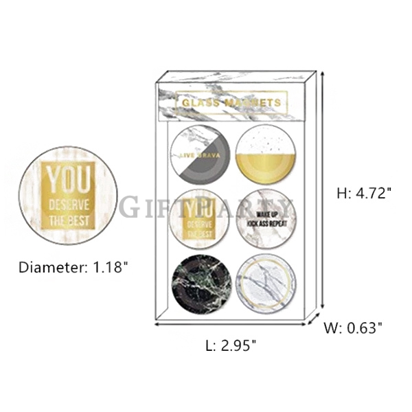 Marble glass magnet,時尚禮品,時尚贈品,大理石風格,客製化禮品,飯店贈品,日本贈品,設計款贈品,客製玻璃磁鐵(6入),Advertising gifts, promotional 