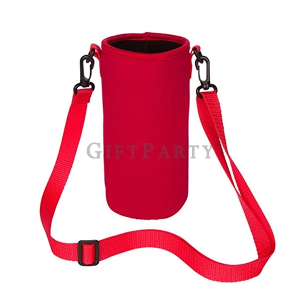 Neoprene Water Bottle Holder With  Lanyard Strap潛水布水瓶袋帶掛繩,潛水布飲料提袋,潛水布水瓶包,潛水布水瓶包,禮品,贈品,飲料贈品,啤酒贈品,水壺提袋