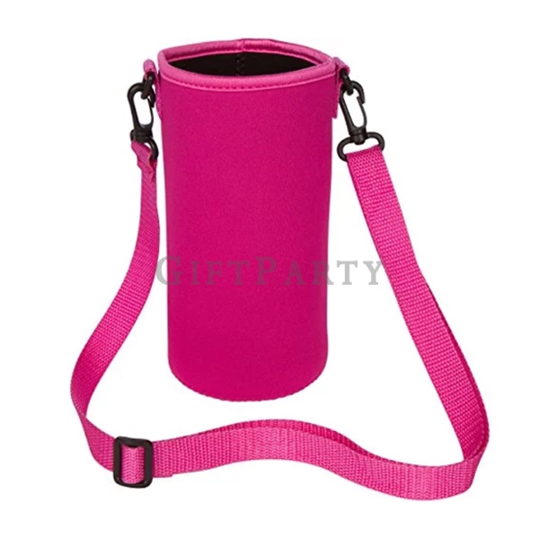 Neoprene Water Bottle Holder With  Lanyard Strap潛水布水瓶袋帶掛繩,潛水布飲料提袋,潛水布水瓶包,潛水布水瓶包,禮品,贈品,飲料贈品,啤酒贈品,水壺提袋