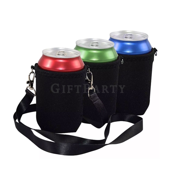 Neoprene Water Bottle Holder With  Lanyard Strap潛水布水瓶袋帶掛繩,潛水布飲料提袋,潛水布水瓶包,潛水布水瓶包,禮品,贈品,飲料贈品,啤酒贈品,水壺提袋