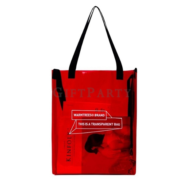 OEM Logo Printed PVC Plastic Hand Bag for Shopping,客製pvc手提袋,pvc購物袋,vogue手提袋,客製企業禮品,廣告贈品定制,潮牌贈品,客製PVC
