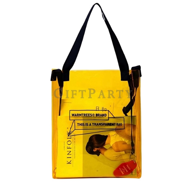 OEM Logo Printed PVC Plastic Hand Bag for Shopping,客製pvc手提袋,pvc購物袋,vogue手提袋,客製企業禮品,廣告贈品定制,潮牌贈品,客製PVC