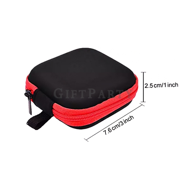 Eva square headphone storage bag with carabiner,耳機收納包,eva小收納包,禮品,文教贈品,兒童贈品,方形耳機收納包登山扣款,Advertising g