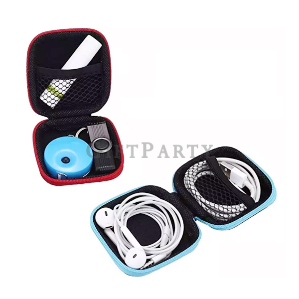 Eva square headphone storage bag with carabiner,耳機收納包,eva小收納包,禮品,文教贈品,兒童贈品,方形耳機收納包登山扣款,Advertising g