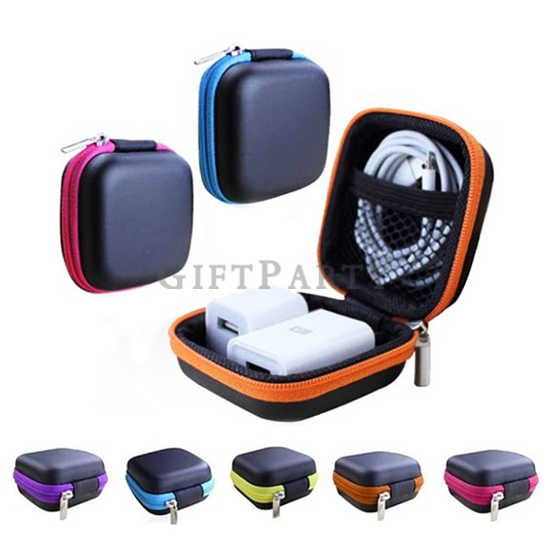 EVA earphone storage box,禮品,贈品,紀念品,廣告贈品,補習班贈品,方形耳機收納包登山扣款,EVA方形耳機收納包