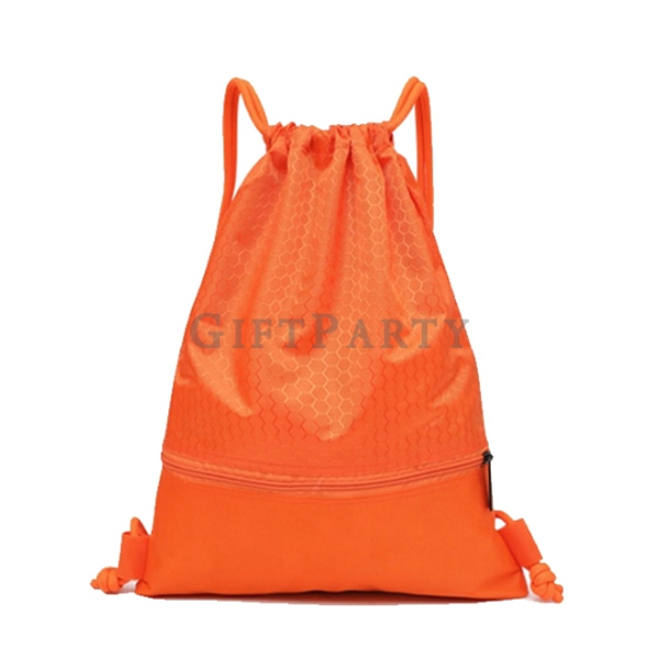 Waterproof nylon Sport Backpack Gym Sack Drawstring Bag,健身背包,運動贈品,健身贈品,束口後背包定制,ua贈品,防水尼龍橘色束口健身包後背包