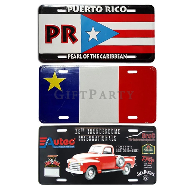 Custom Embossed Car License Plate Aluminum Decorative Car Number Plate Souvenir,工業風贈品,客製車牌,定制車牌,汽車贈品