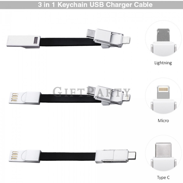 High quality advertising gifts,3in1充電線數據線,3in1 Charging & Sync Cable,Advertising gifts,Custom logo g