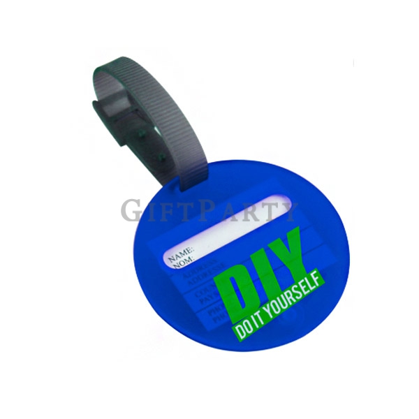 Round luggage tag,圓形行李吊牌,Round plastic bag tag,Round custom plastic golf bag tag,旅展贈品,30元贈品,禮品,贈品,