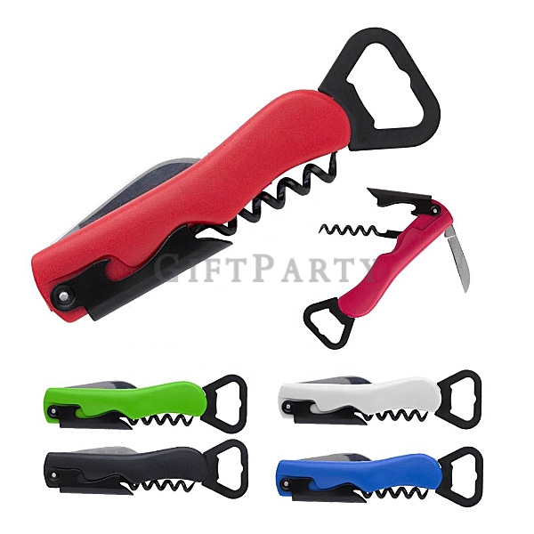 4in1 plastic hand wine cork screw with beer opener,開瓶器,啤酒贈品,紅酒開瓶器,四合一開瓶器