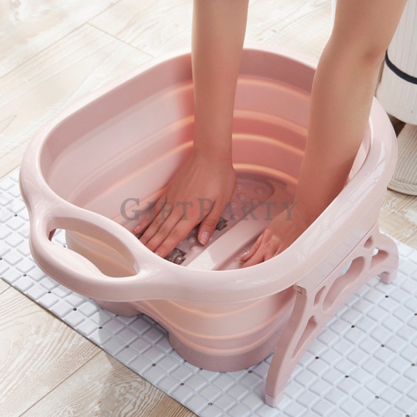 Collapsible plastic folding foldable footbath basin,foot wash basin,footbath bucket-可折疊泡腳桶按摩腳底足浴,去體內