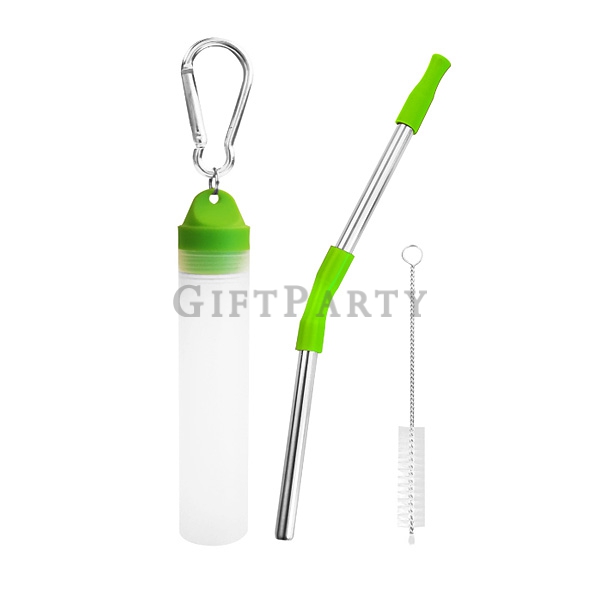 SS304 foldable stainless steel straw set travel kit ,禮品,環保吸管,贈品,企業贈品,廣告贈品,股東會贈品,選舉贈品,304不鏽鋼折疊吸管旅行套裝 