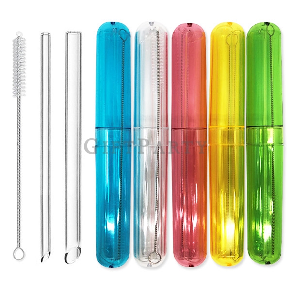 Glass Straw set with plastic box,環保吸管,透明玻璃吸管,禮品,贈品,環保禮品,選舉贈品,30元贈品,廣告贈品,品牌贈品,客製化禮品,股東會贈品,股東會紀念品,玻璃吸管