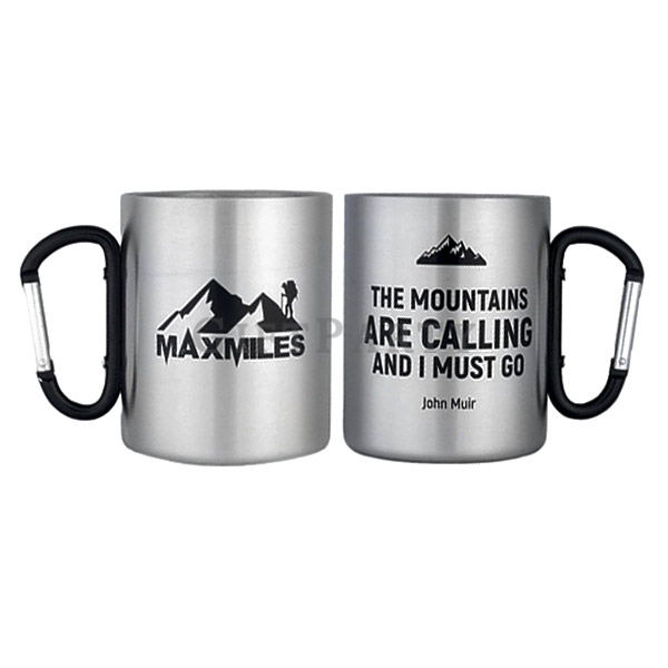 304 stainless steel cup  with carabiner handle,客製化禮品,設計禮品,股東會贈品,股東會紀念品,精品贈品,戶外禮品,戶外贈品,300ml不鏽鋼登山扣杯,A