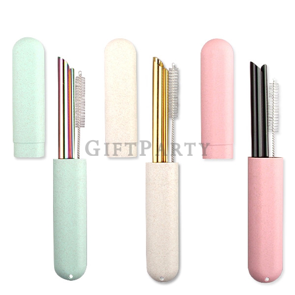 Stainless steel straw withoblique wheat tube box,不鏽鋼吸管斜口小麥管盒, Stainless steel straw oblique wheat tu