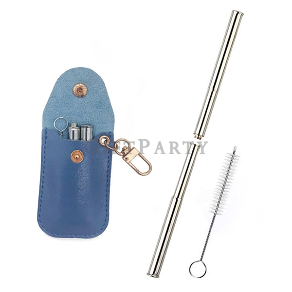 Drinking Straws Folding Straws Portable Set,不鏽鋼伸縮吸管皮套,吸管折疊吸管便攜套裝,不鏽鋼吸管,純鈦吸管,環保吸管,折疊吸管,伸縮吸管,304不鏽鋼吸管,