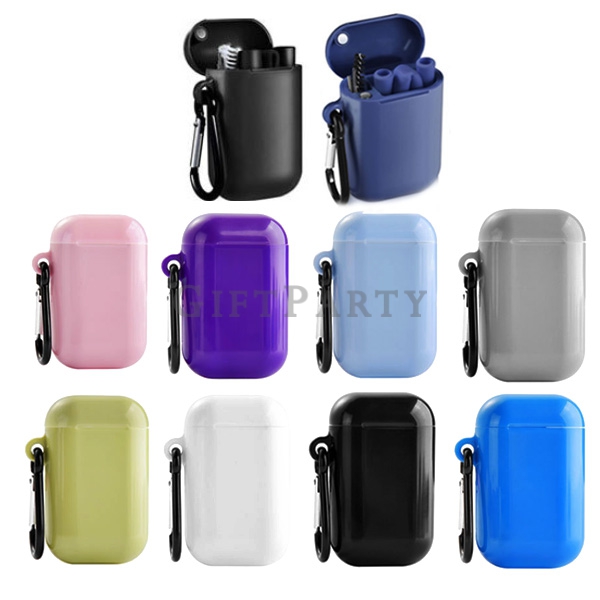 Silicone Folding Straw Carabiner Magnetic Buckle Box,矽膠折疊吸管登山扣磁扣盒
