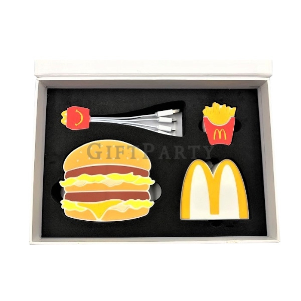 Customized PVC company LOGO gift box set,客製PVC企業LOGO3C禮盒組