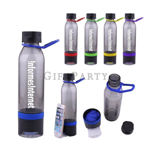 Sport Water Bottle With Phone Holder And Cooling Towel,運動水壺帶手機支架附涼感巾,健走贈品,路跑贈品,路跑紀念品,Walking gifts, 