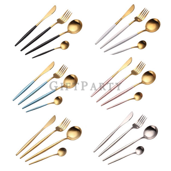 Portuguese tableware cutlery set,葡萄牙餐具四件組禮盒,restaurant cutlery, flatware set spoon and fork stainles