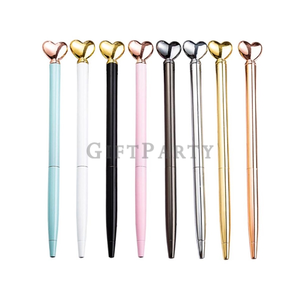 Metal Pen Love Heart Shape Gift Ball Pen,Metal Pen Love Heart Shape Ball Pen 心型金屬原子筆,愛心形狀,心形,Heart-s