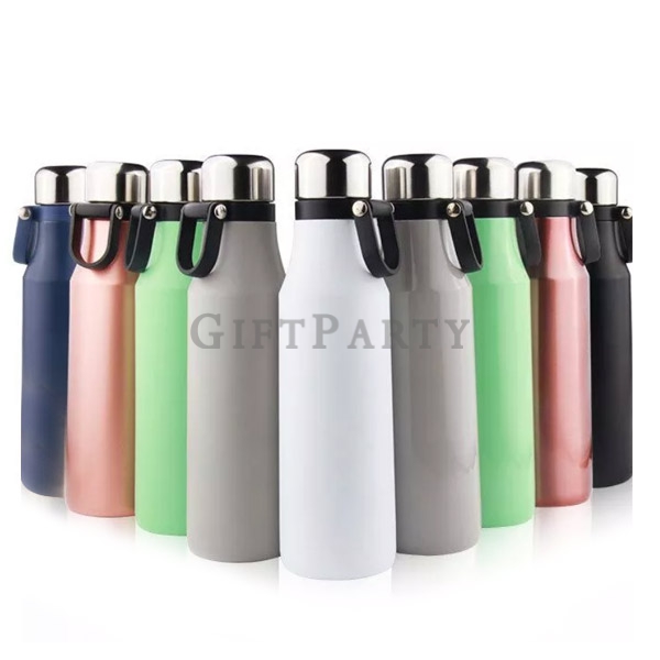 Stainless Steel Thermos With Handgrip carabiner 500ML,真空不鏽鋼保溫瓶帶手把,高品質贈品