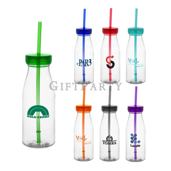 Plastic tumbler, plastic water cup with straw 16oz,料吸管杯隨手杯16oz