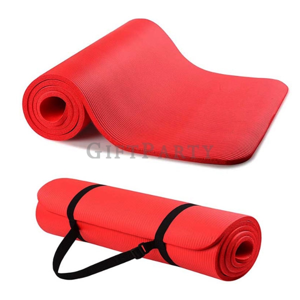 Yoga mat with carrying strap,瑜珈墊10mm含綁帶