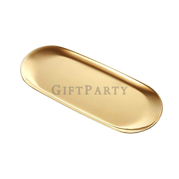 gold metal Stainless Steel Oval nordic Cosmetic Jewelry Organizer Towel dish plate Trays ,北歐風楕圓金屬飾品盤
