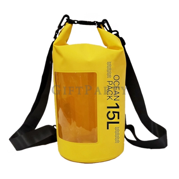 VC Floating Pack Outdoor Sport Waterproof Dry Bag,防水漂流包防水桶包透明窗20L,customized LOGO gifts, brand souv