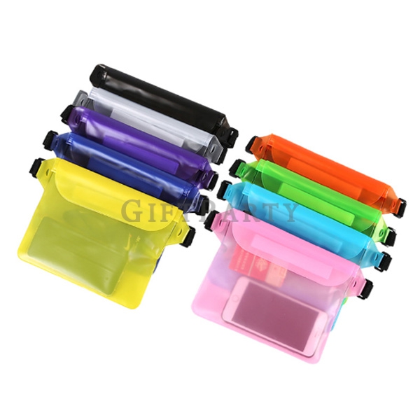 夏日贈品,廣告贈品,啤酒贈品,Outdoor three-layer sealed waterproof mobile phone belt bag-三層密封防水腰包防水防水手機袋