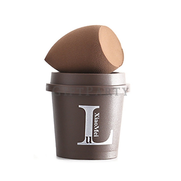 Beauty Makeup Sponge Egg in coffee cup Shape Package Box ,美妝蛋咖啡杯非乳膠