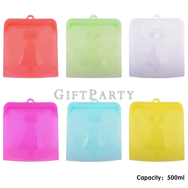 Food storage bags, silicone food bags, customized gifts, outdoor food bags, customized gifts, advert