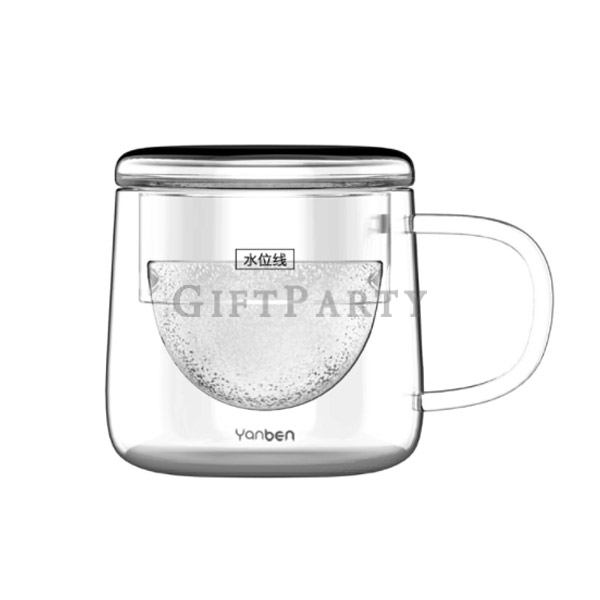 Wide mouth double glass tea bottle infuser,廣口玻璃泡茶杯便攜組