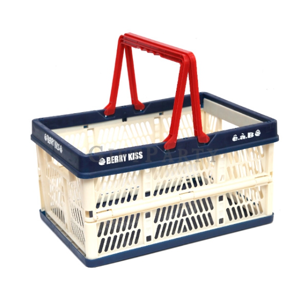Foldable Plastic Basket,潮贈品,啤酒贈品,塑料折疊籃超市購物籃(中)